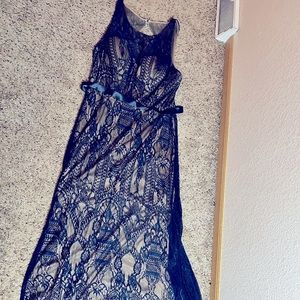 Ashley & Justin Bridesmaid - Blue Maxi Dress - Size 20